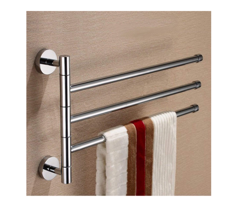 Держатели, крючки, вешалки для ванной, Полотенцедержатель тройной раздвижной Modern