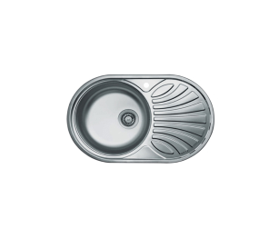 Мойка кухонная EC-259 круглая 48*77 чаша левая,сифон  S-710
