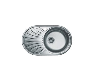 Мойка кухонная EC-259 круглая 48*77 чаша правая,сифон  S-710