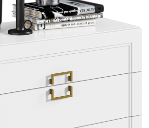 Комод Ассоль СБ-3434 Белый/МДФ Белый