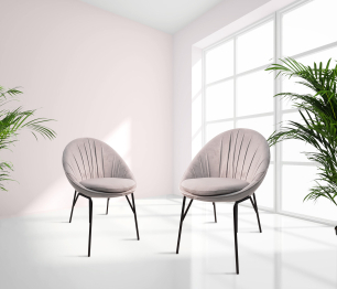 КОМПЛЕКТ Стул ZL201902550 (G062-37 LIGHT GRAY) -2 шт