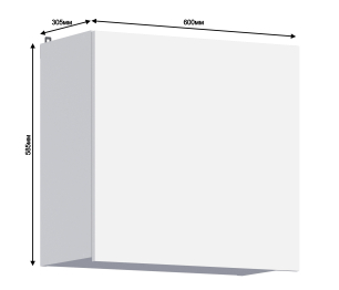 Леон шкаф навесной 1 дв 60х59 см