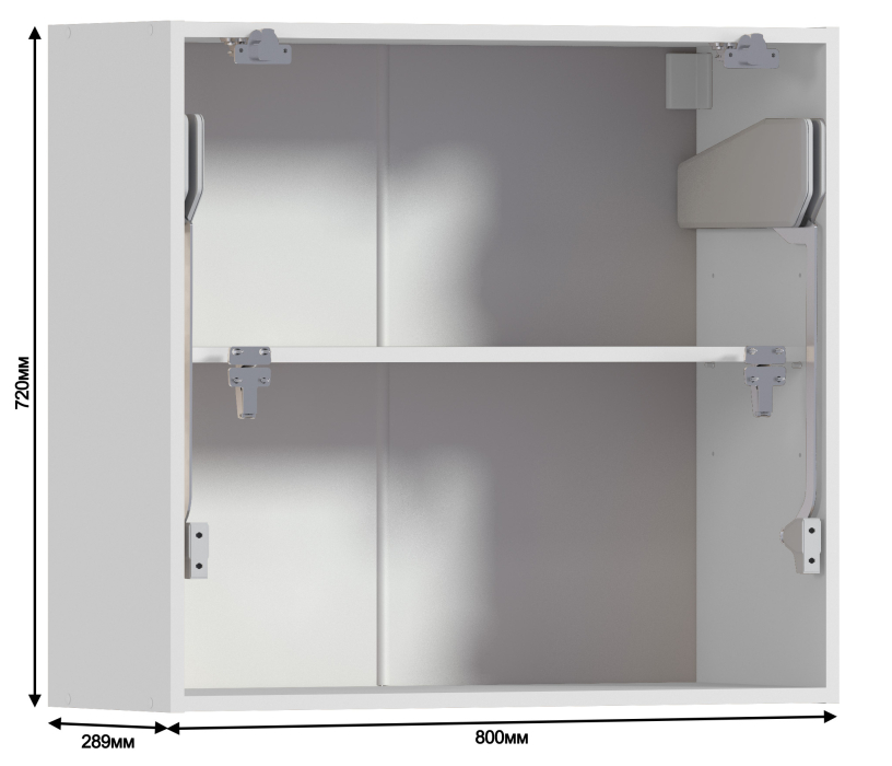 Корпус, Лофт корпус для шкафа навесного 80х72 см