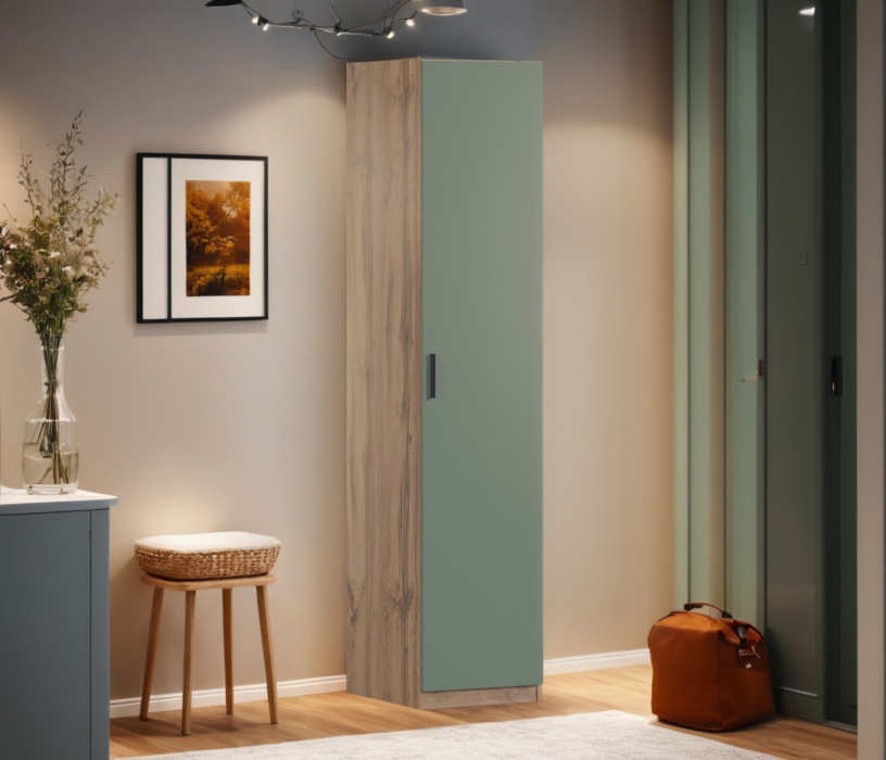 Для одежды, Шкаф однодверный Макс 500 мм, вариант №1 (ЛДСП, дуб вотан)