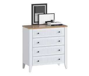 Комод Монтана СБ-3545 Белый Альпийский,Дуб Гамильтон/МДФ Дуб Белый