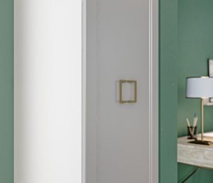 Пенал Макс с двумя ящиками с фасадом Ассоль Кашемир серый