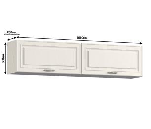 Полка Гранд / Ливерпуль СБ-3517 Дуб Приморский Белый/МДФ Классика Светлый