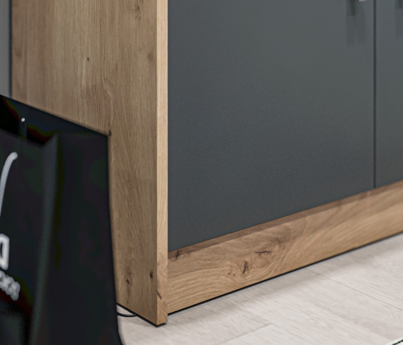 Тумбы, Тумба Сидней СБ-2583 Дуб дикий/Диамант серый