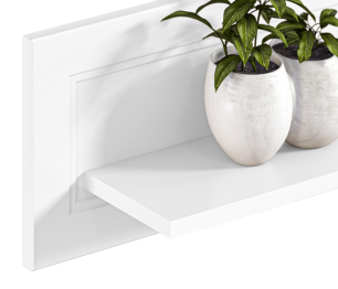 Полка Ассоль СБ-3431 Белый,МДФ Белый