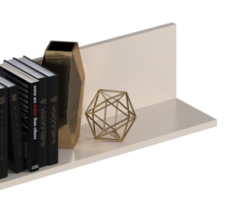 Настенные полки, Полка Турин СБ-3569 Кашемир серый,МДФ Кашемир