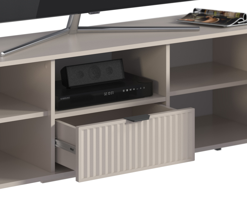 ТВ-тумбы, Тумба под телевизор Турин СБ-3572 Кашемир серый/МДФ Кашемир