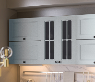 Кухонный гарнитур Регина Белый/МДФ MODERN Серый 2 м