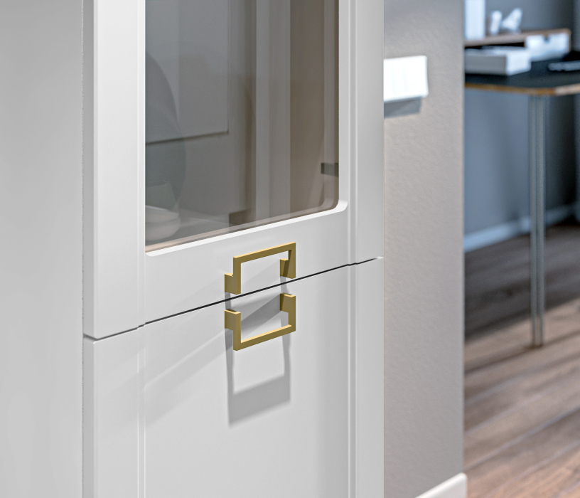 Витрины, Шкаф-витрина Ассоль СБ-3429 Белый/МДФ Белый