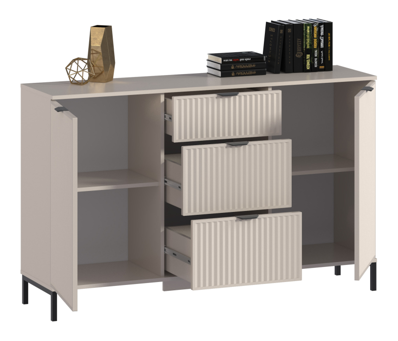 Комоды, Комод Турин СБ-3571 Кашемир серый/МДФ Кашемир