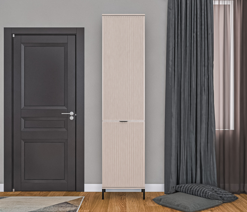 Шкафы пеналы, Шкаф-пенал Турин СБ-3568 Кашемир серый/МДФ Кашемир