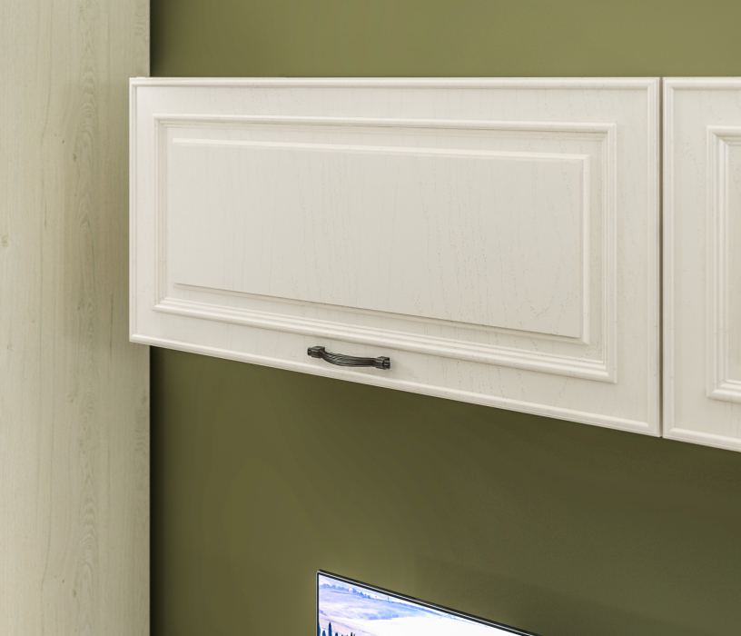 Настенные полки, Полка Гранд / Ливерпуль СБ-3517 Дуб Приморский Белый/МДФ Классика Светлый